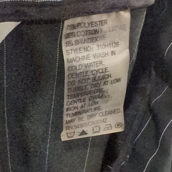 Peter Nygard Petites Cropped Pinstriped Pants Trousers Suiting Office 14P - Picture 10 of 11